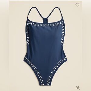 NWT J. Crew Studded racerback one-piece Swimsuit